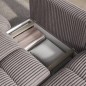 Canapé d'angle convertible en velours cottelé beige 3-4 places, VITANO , angle droit Canapé d'angle convertible en velours cottelé beige 3-4 places, VITANO , angle droit