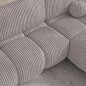 Canapé d'angle convertible en velours cottelé beige 3-4 places, VITANO , angle droit Canapé d'angle convertible en velours cottelé beige 3-4 places, VITANO , angle droit