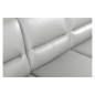 Canapé d'angle convertible en cuir italien luxe 5 places, FARZO, coffre, gris clair, angle gauche Canapé d'angle convertible en cuir italien luxe 5 places, FARZO, coffre, gris clair, angle gauche