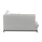 Canapé d'angle convertible en cuir italien luxe 5 places, FARZO, coffre, gris clair, angle gauche Canapé d'angle convertible en cuir italien luxe 5 places, FARZO, coffre, gris clair, angle gauche