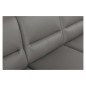 Canapé d'angle convertible en cuir italien luxe 5 places, FARZO, coffre, gris foncé, angle gauche Canapé d'angle convertible en cuir italien luxe 5 places, FARZO, coffre, gris foncé, angle gauche