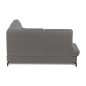 Canapé d'angle convertible en cuir italien luxe 5 places, FARZO, coffre, gris foncé, angle gauche Canapé d'angle convertible en cuir italien luxe 5 places, FARZO, coffre, gris foncé, angle gauche