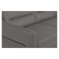 Canapé d'angle convertible en cuir italien luxe 5 places, FARZO, coffre, gris foncé, angle droit Canapé d'angle convertible en cuir italien luxe 5 places, FARZO, coffre, gris foncé, angle droit