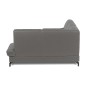 Canapé d'angle convertible en cuir italien luxe 5 places, FARZO, coffre, gris foncé, angle droit Canapé d'angle convertible en cuir italien luxe 5 places, FARZO, coffre, gris foncé, angle droit