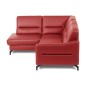 Canapé d'angle convertible en cuir italien luxe 5 places, FARZO, coffre, rouge foncé, angle gauche Canapé d'angle convertible en cuir italien luxe 5 places, FARZO, coffre, rouge foncé, angle gauche