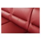 Canapé d'angle convertible en cuir italien luxe 5 places, FARZO, coffre, rouge foncé, angle droit Canapé d'angle convertible en cuir italien luxe 5 places, FARZO, coffre, rouge foncé, angle droit