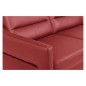 Canapé d'angle convertible en cuir italien luxe 5 places, FARZO, coffre, rouge foncé, angle droit Canapé d'angle convertible en cuir italien luxe 5 places, FARZO, coffre, rouge foncé, angle droit