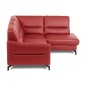 Canapé d'angle convertible en cuir italien luxe 5 places, FARZO, coffre, rouge foncé, angle droit Canapé d'angle convertible en cuir italien luxe 5 places, FARZO, coffre, rouge foncé, angle droit