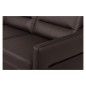Canapé d'angle convertible en cuir italien luxe 5 places, FARZO, coffre, chocolat, angle gauche Canapé d'angle convertible en cuir italien luxe 5 places, FARZO, coffre, chocolat, angle gauche