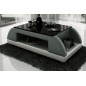 Table basse design VALINA, gris foncé et blanc Table basse design VALINA, gris foncé et blanc