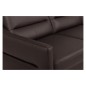 Canapé d'angle convertible en cuir italien luxe 5 places, FARZO, coffre, chocolat, angle droit Canapé d'angle convertible en cuir italien luxe 5 places, FARZO, coffre, chocolat, angle droit