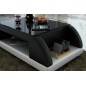 Table basse design VALINA, gris foncé et blanc Table basse design VALINA, gris foncé et blanc