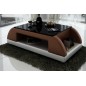 Table basse design VALINA, chocolat et blanc Table basse design VALINA, chocolat et blanc