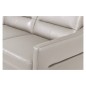 Canapé d'angle convertible en cuir italien luxe 5 places, FARZO, coffre, taupe, angle gauche Canapé d'angle convertible en cuir italien luxe 5 places, FARZO, coffre, taupe, angle gauche