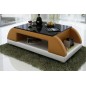 Table basse design VALINA, marron et blanc Table basse design VALINA, marron et blanc