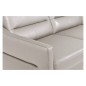 Canapé d'angle convertible en cuir italien luxe 5 places, FARZO, coffre, taupe, angle droit Canapé d'angle convertible en cuir italien luxe 5 places, FARZO, coffre, taupe, angle droit