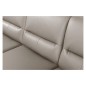 Canapé d'angle convertible en cuir italien luxe 5 places, FARZO, coffre, taupe, angle droit Canapé d'angle convertible en cuir italien luxe 5 places, FARZO, coffre, taupe, angle droit