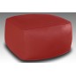 Grand pouf en cuir Magnum, rouge. Grand pouf en cuir Magnum, rouge.