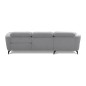 Canapé d'angle relax en tissu de luxe avec relax électrique, 5 places BEROLI, gris clair, angle gauche Canapé d'angle relax en tissu de luxe avec relax électrique, 5 places BEROLI, gris clair, angle gauche