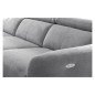 Canapé d'angle relax en tissu de luxe avec relax électrique, 5 places BEROLI, gris clair, angle gauche Canapé d'angle relax en tissu de luxe avec relax électrique, 5 places BEROLI, gris clair, angle gauche