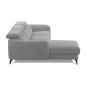 Canapé d'angle relax en tissu de luxe avec relax électrique, 5 places BEROLI, gris clair, angle gauche Canapé d'angle relax en tissu de luxe avec relax électrique, 5 places BEROLI, gris clair, angle gauche