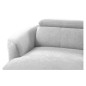 Canapé d'angle relax en tissu de luxe avec relax électrique, 5 places BEROLI, gris clair, angle gauche Canapé d'angle relax en tissu de luxe avec relax électrique, 5 places BEROLI, gris clair, angle gauche