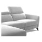 Canapé d'angle relax en tissu de luxe avec relax électrique, 5 places BEROLI, gris clair, angle gauche Canapé d'angle relax en tissu de luxe avec relax électrique, 5 places BEROLI, gris clair, angle gauche
