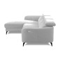 Canapé d'angle relax en tissu de luxe avec relax électrique, 5 places BEROLI, gris clair, angle gauche Canapé d'angle relax en tissu de luxe avec relax électrique, 5 places BEROLI, gris clair, angle gauche