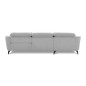 Canapé d'angle relax en tissu de luxe avec relax électrique, 5 places BEROLI, gris clair, angle gauche Canapé d'angle relax en tissu de luxe avec relax électrique, 5 places BEROLI, gris clair, angle gauche