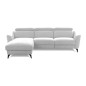 Canapé d'angle relax en tissu de luxe avec relax électrique, 5 places BEROLI, gris clair, angle gauche Canapé d'angle relax en tissu de luxe avec relax électrique, 5 places BEROLI, gris clair, angle gauche