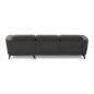 Canapé d'angle relax en tissu de luxe avec relax électrique, 5 places BEROLI, gris foncé, angle droit
