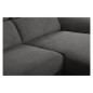 Canapé d'angle relax en tissu de luxe avec relax électrique, 5 places BEROLI, gris foncé, angle droit