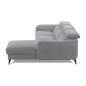 Canapé d'angle relax en tissu de luxe avec relax électrique, 5 places BEROLI, gris moyen, angle droit Canapé d'angle relax en tissu de luxe avec relax électrique, 5 places BEROLI, gris moyen, angle droit