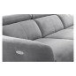 Canapé d'angle relax en tissu de luxe avec relax électrique, 5 places BEROLI, gris moyen, angle droit Canapé d'angle relax en tissu de luxe avec relax électrique, 5 places BEROLI, gris moyen, angle droit