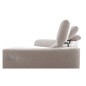 Canapé d'angle relax en tissu de luxe avec relax électrique, 5 places BEROLI, beige clair, angle gauche