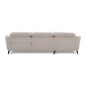 Canapé d'angle relax en tissu de luxe avec relax électrique, 5 places BEROLI, beige clair, angle gauche
