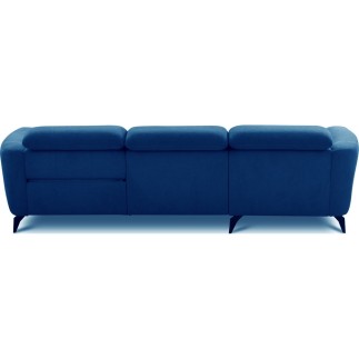 Canapé d'angle relax en cuir de luxe italien avec relax électrique, 5 places bertoni, gris clair, angle gauche - Mobilier Privé