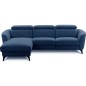 Canapé d'angle relax en tissu de luxe avec relax électrique, 5 places BEROLI, bleu, angle gauche Canapé d'angle relax en tissu de luxe avec relax électrique, 5 places BEROLI, bleu, angle gauche