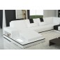 Canapé d'angle en cuir italien 6/7 places SUBLIMO, blanc et noir, angle droit Canapé d'angle en cuir italien 6/7 places SUBLIMO, blanc et noir, angle droit