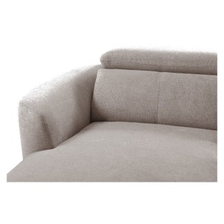 Canapé d'angle relax en cuir de luxe italien avec relax électrique, 5 places bertoni, gris clair, angle gauche - Mobilier Privé
