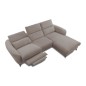 Canapé d'angle relax en tissu de luxe avec relax électrique, 5 places BEROLI, beige foncé, angle droit Canapé d'angle relax en tissu de luxe avec relax électrique, 5 places BEROLI, beige foncé, angle droit