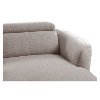 Canapé d'angle relax en cuir de luxe italien avec relax électrique, 5 places bertoni, gris clair, angle gauche - Mobilier Privé