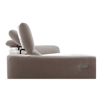 Canapé d'angle relax en cuir de luxe italien avec relax électrique, 5 places bertoni, gris clair, angle gauche - Mobilier Privé