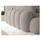 Canapé d'angle convertible en tissu bouclette beige 3-4 places, CORSO, angle gauche