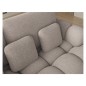 Canapé d'angle convertible en tissu bouclette beige 3-4 places, CORSO, angle gauche