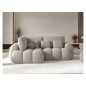Canapé d'angle convertible en tissu bouclette beige 3-4 places, CORSO, angle gauche