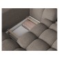 Canapé d'angle convertible en tissu bouclette taupe 3-4 places, CORSO, angle gauche Canapé d'angle convertible en tissu bouclette taupe 3-4 places, CORSO, angle gauche