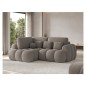 Canapé d'angle convertible en tissu bouclette taupe 3-4 places, CORSO, angle gauche Canapé d'angle convertible en tissu bouclette taupe 3-4 places, CORSO, angle gauche