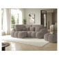 Canapé d'angle convertible en tissu bouclette taupe 3-4 places, CORSO, angle gauche Canapé d'angle convertible en tissu bouclette taupe 3-4 places, CORSO, angle gauche