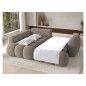 Canapé d'angle convertible en tissu bouclette taupe 3-4 places, CORSO, angle gauche Canapé d'angle convertible en tissu bouclette taupe 3-4 places, CORSO, angle gauche